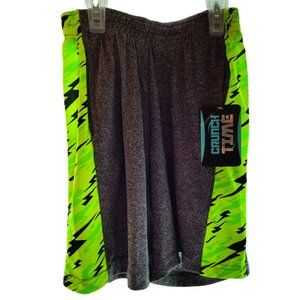 Crunch Time Boys  Gray and Lime ColorsAthletic  Basketball Shorts Size  S 6/7  N